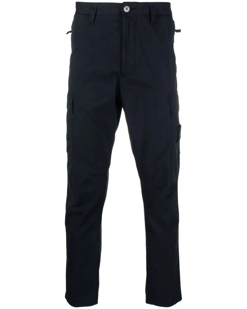 Stone Island Pantalone Regular Tapered Blau