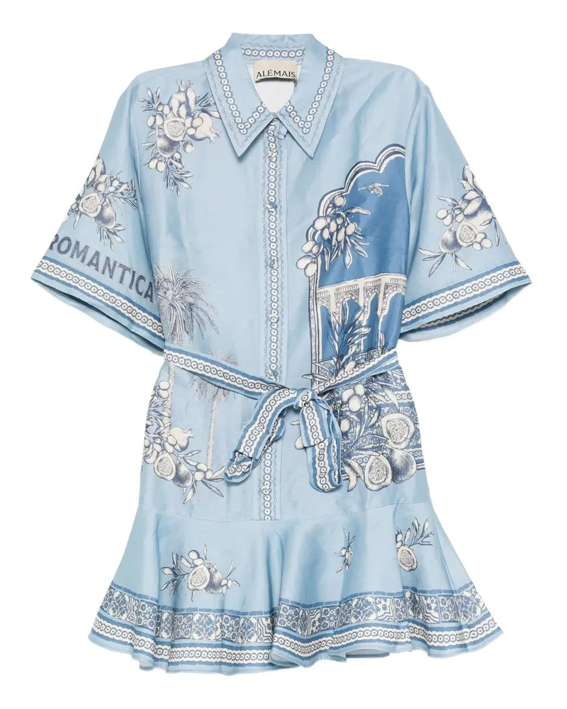 ALEMAIS Villa Romantica Mini Dress Blau