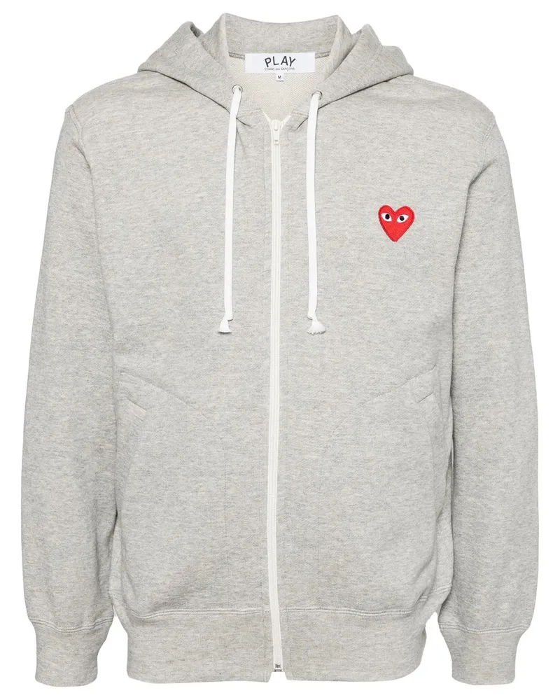 Comme des Garçons u Sweatshirt Red Emblem Knit Grau