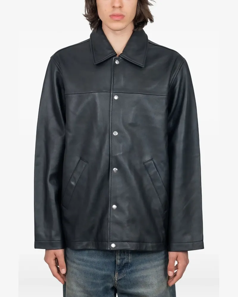 Sunflower Coach Leather Jacket Schwarz
