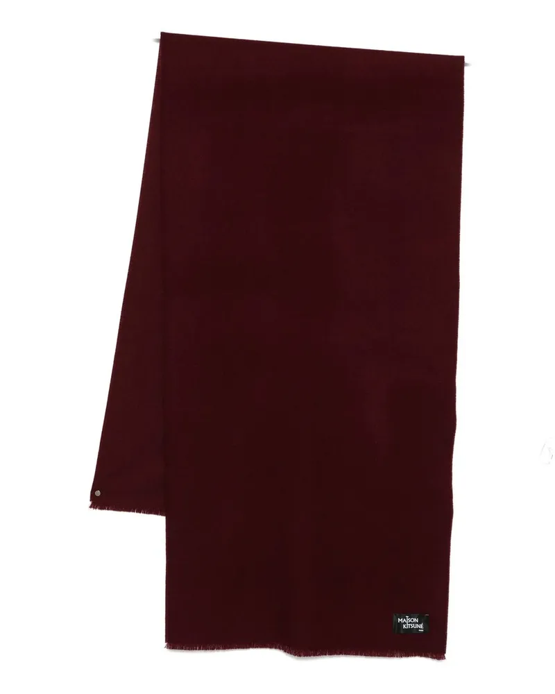 Kitsuné Wool Fringe Scarf Violett