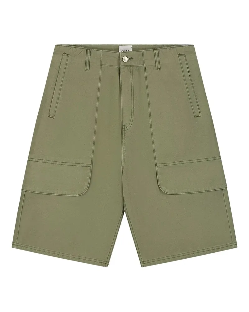 Arte Antwerp Canvas Cargo Shorts Grün