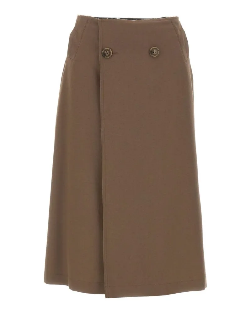 Maison Margiela Midi Skirt Braun