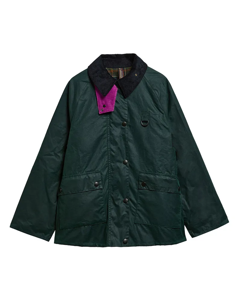 Barbour ba x Paul Smith Spey Wax Jkt Fw26 Wax Cot Outw Grün