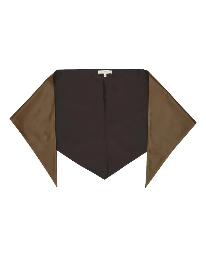 Christophe Lemaire Large Leather Triangle Scarf Braun