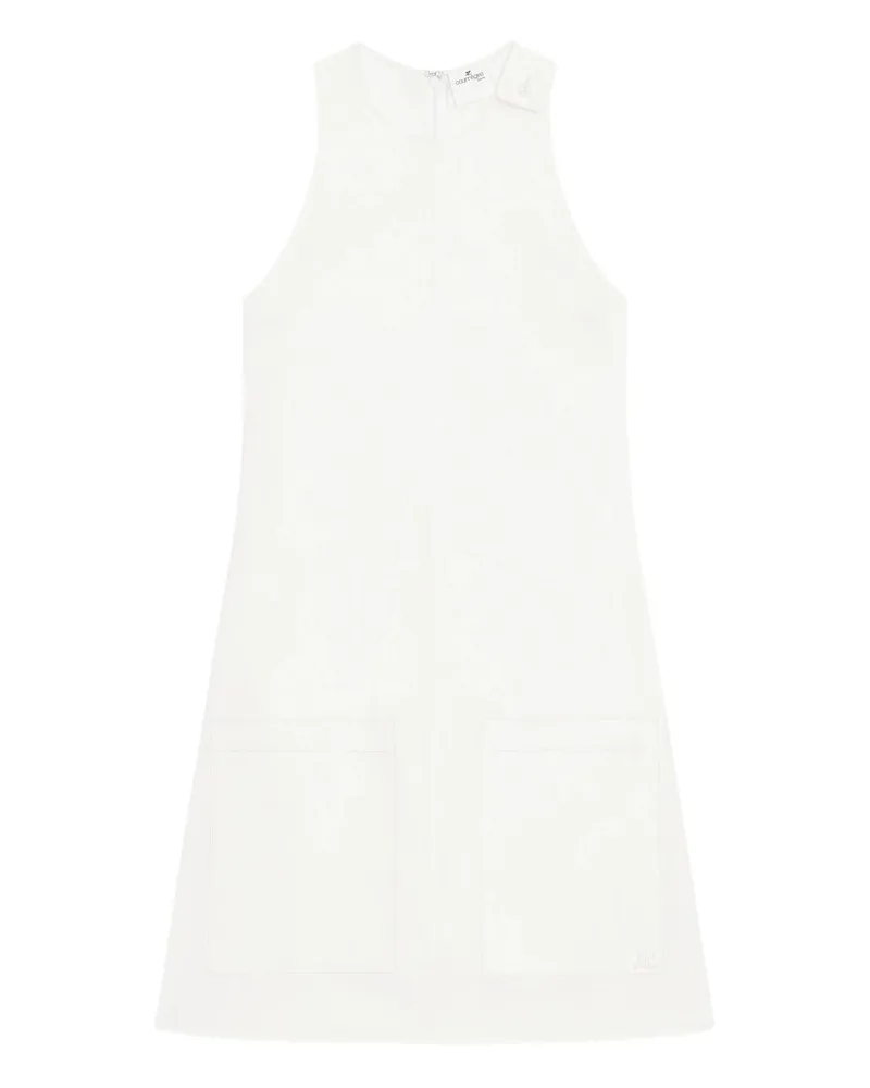 Courrèges Heritage Poplin Dress Weiß