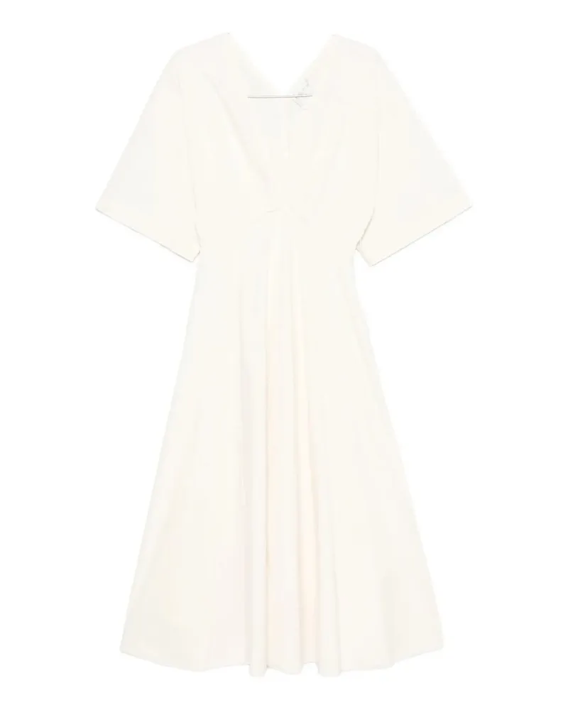 forte_forte Abito Mezza Manica Popeline Cotone Bci Weiß