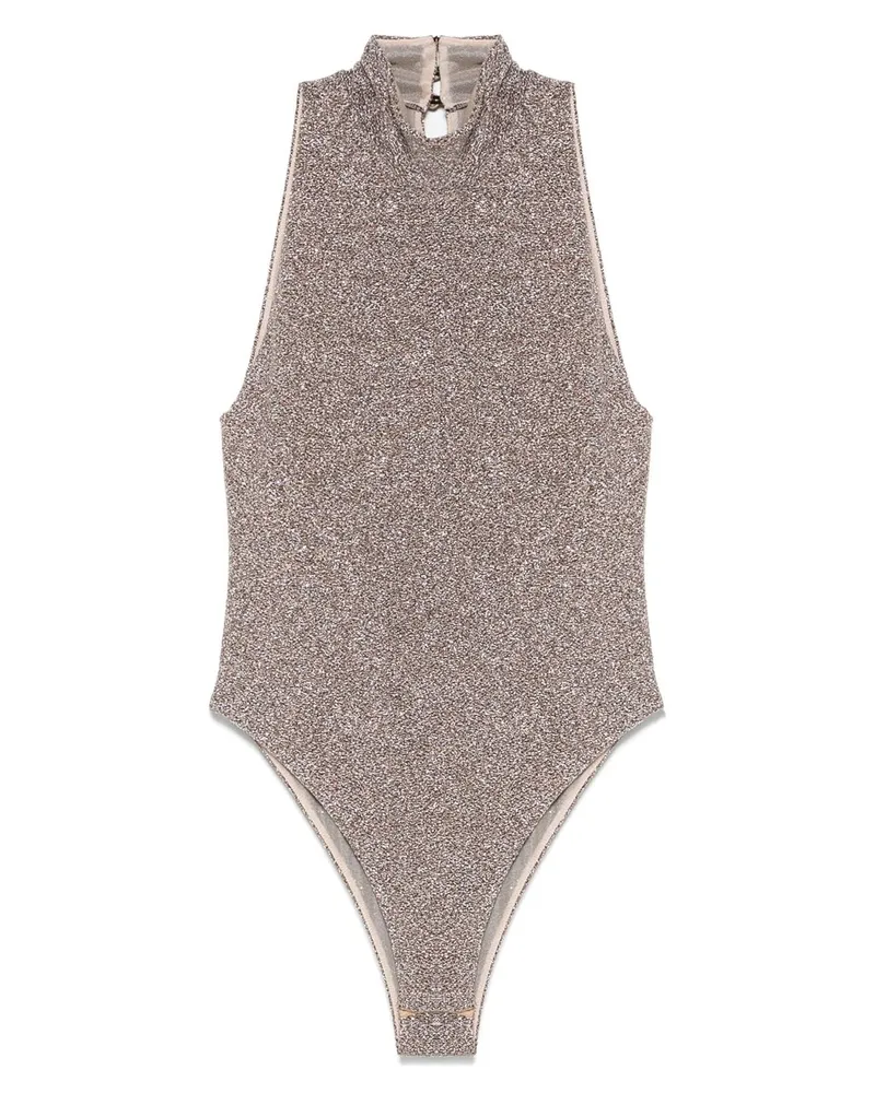 forte_forte Vrille` Lurex Jersey Turtleneck Body Gold