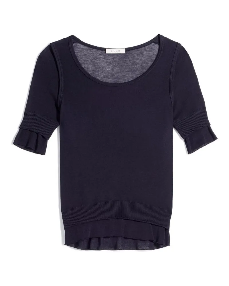 Christophe Lemaire Seamless Trompe L`oeil Top Blau