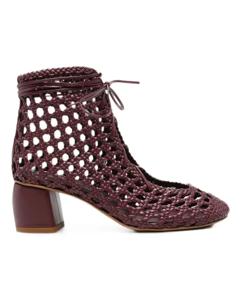 forte_forte my Penelope" Stivaletto Chic Intrecciato a Mano Braun