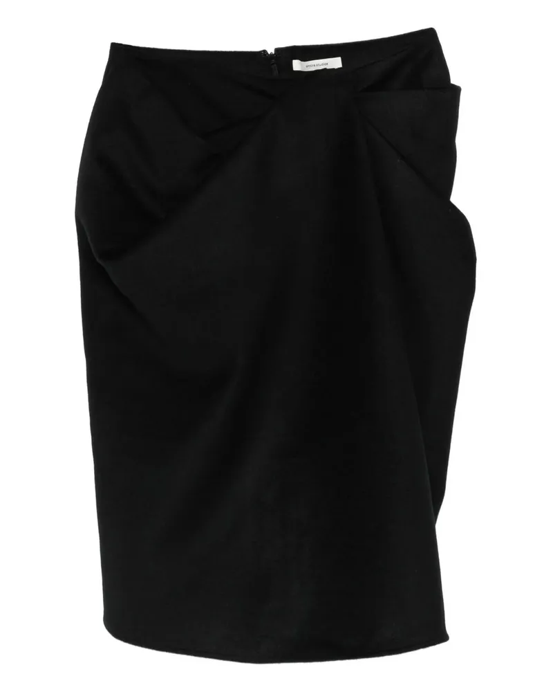 Entire Studios Crease Skirt Black Wool Schwarz