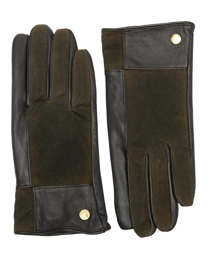 Barbour Rudson Patchwork Leatgloves Braun