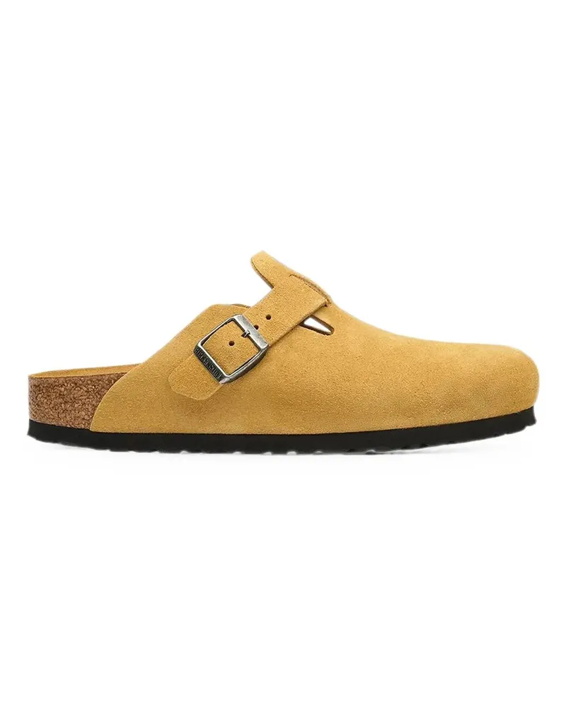 Birkenstock Boston Sfb Cork Brown Tonal, Suede Leather Gelb