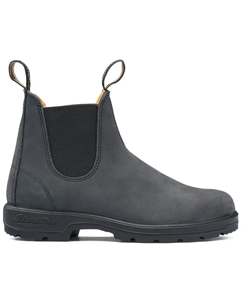 BLUNDSTONE 587 Rustic Black Leather Grau