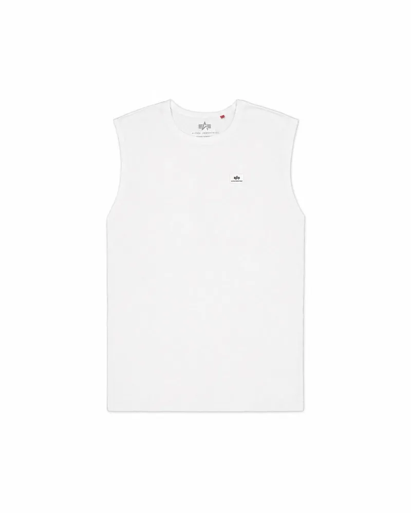 Alpha Industries Waffle Small Logo Tank Weiß