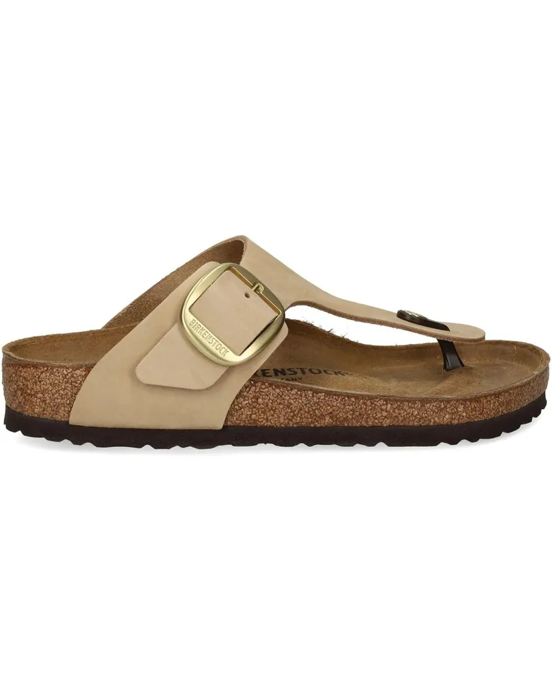 Birkenstock Gizeh Big Buckle Sandcastle, Nubuck Leather 1023966 Beige