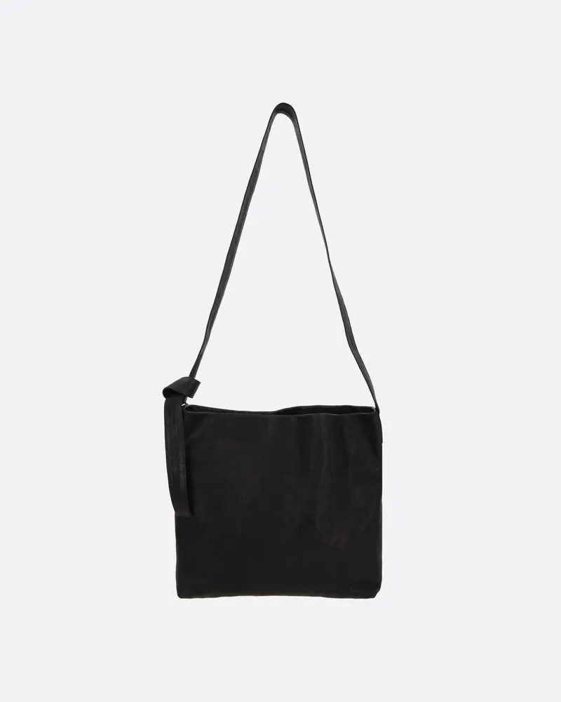 Ann Demeulemeester Runa Medium Soft Shoulder Bag Vintage Lux Grained Schwarz