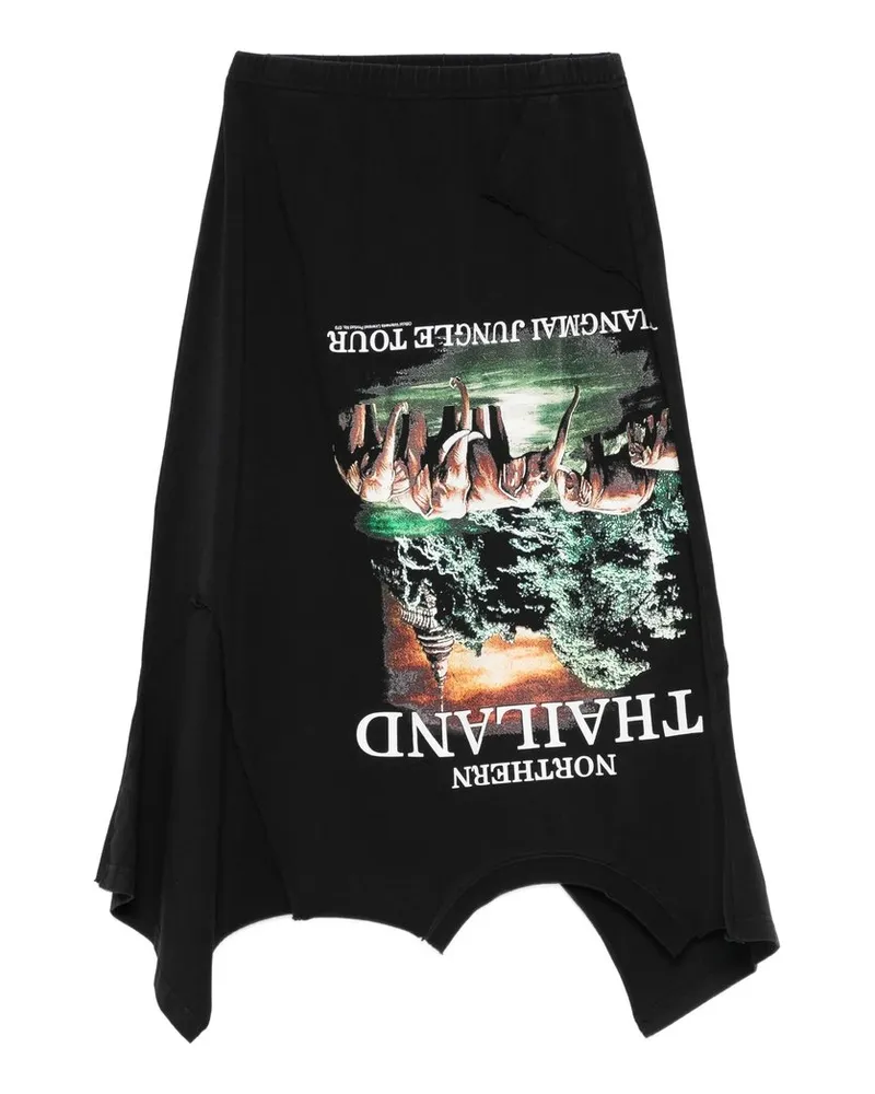 VETEMENTS Thailand Tourist Upside-down T-skirt Schwarz