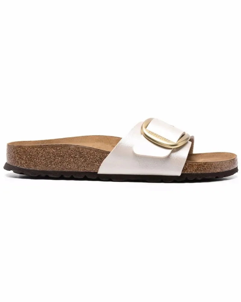 Birkenstock Madrid Big Buckle Pearl White, Birko Flor Graceful Rose