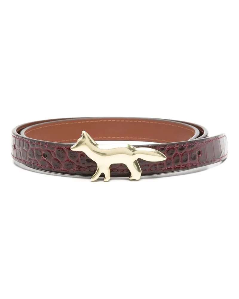 Kitsuné Profile Fox Leather Belt Braun