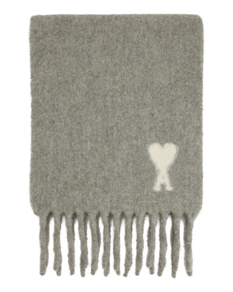 AMI Paris Scarf Cloud Knit Grau