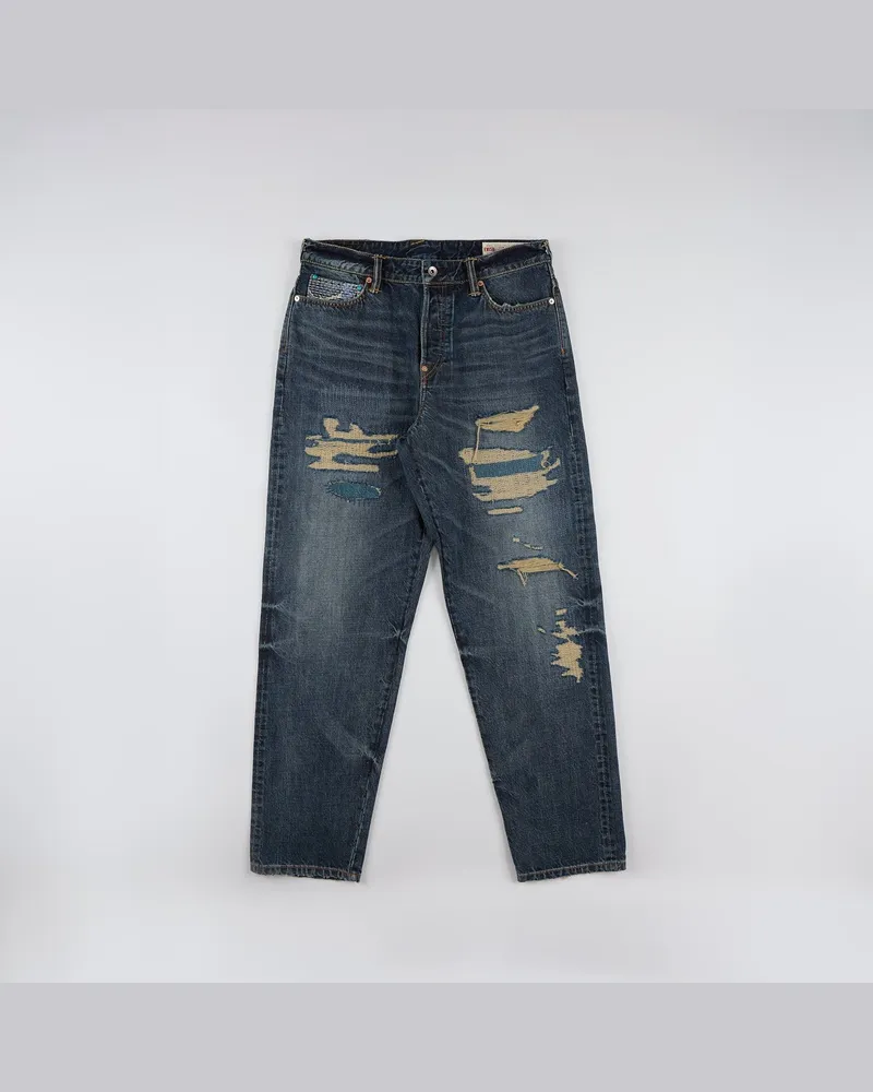 Evisu Ht, Boro Daicock Jeans Blau