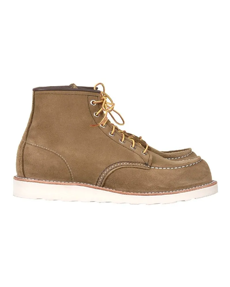 Red Wing Shoes Classic Moc Men`s 6-inch Boot in Olive Mohave Leather Braun