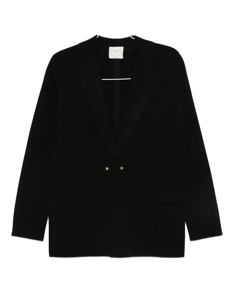 forte_forte Wool Milano Stitch Oversized Jacket Schwarz