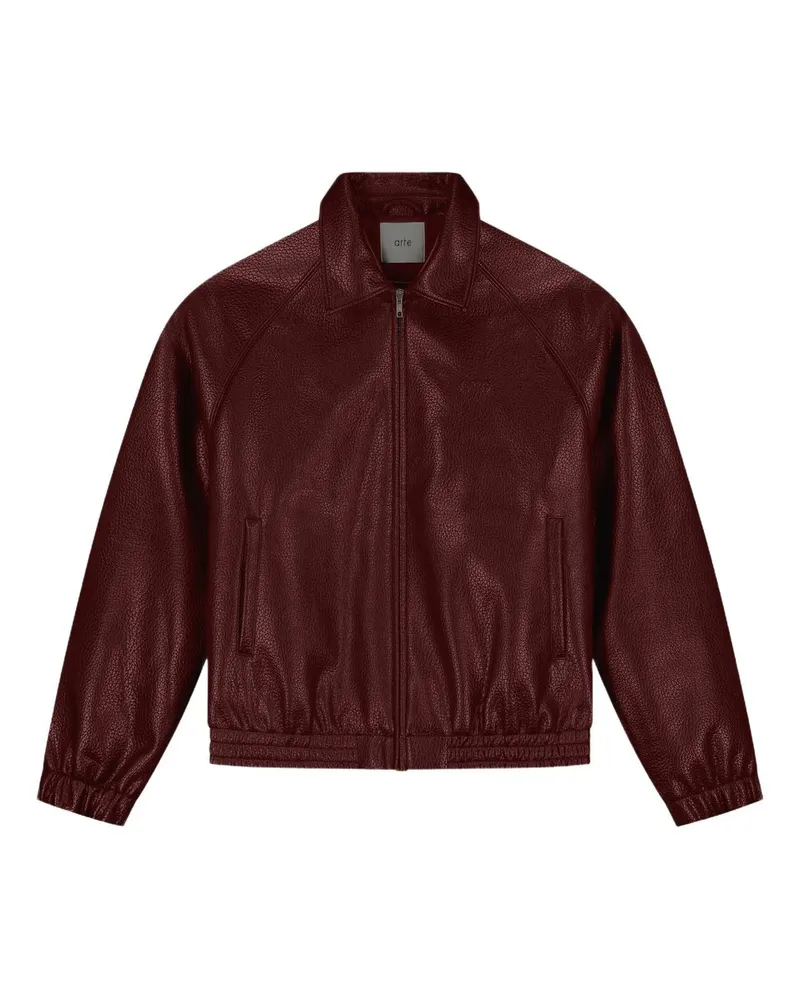 Arte Antwerp Basic Leather Jacket Rot