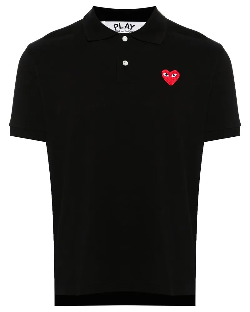 Comme des Garçons u T-shirt Red Emblem Knit Schwarz