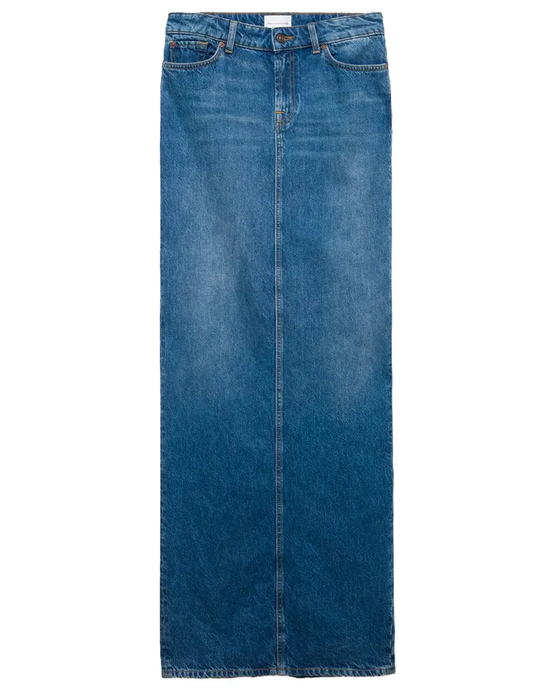 7 for all mankind Full Length Skirt 7ugp0066 Blau