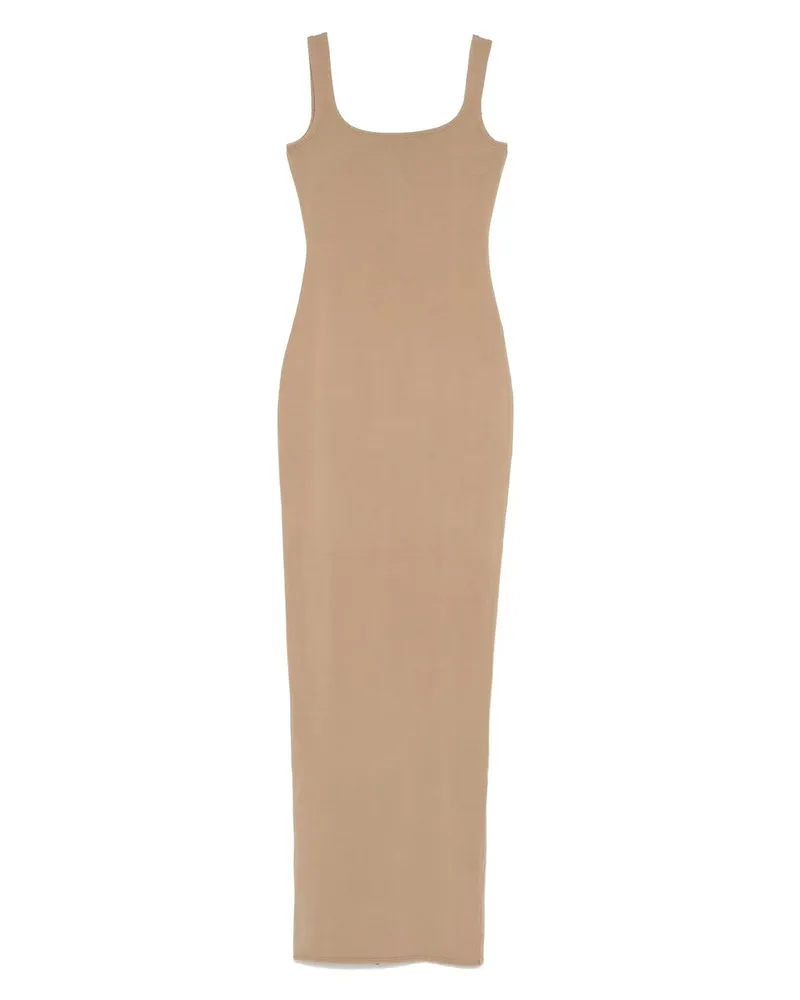 Entire Studios Square Neck Maxi - Cotton Spandex Cork Beige