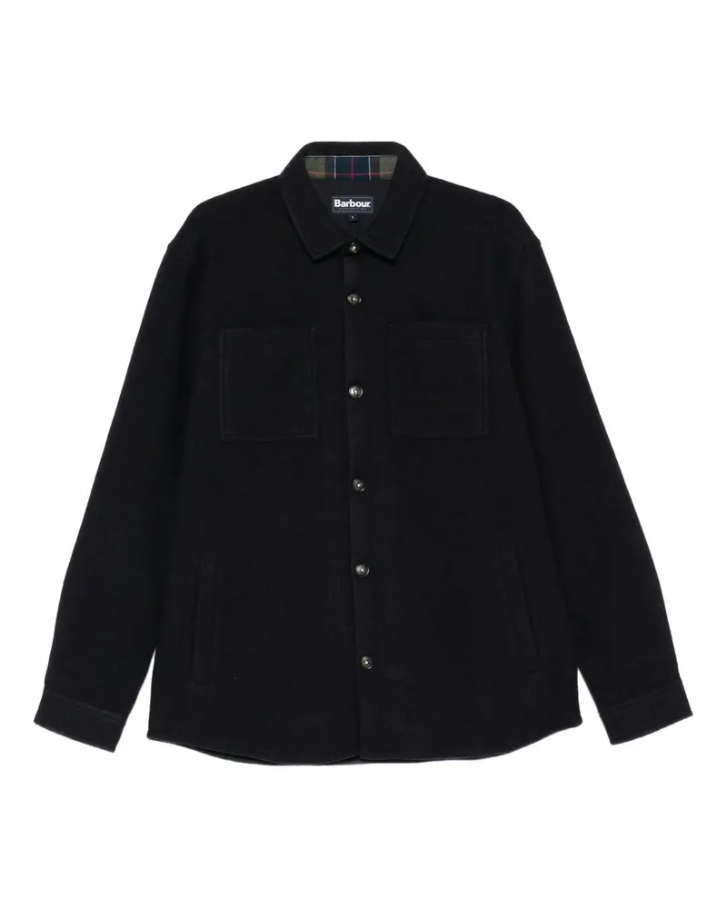 Barbour Marlow Tail Wool Blend Ovshirt Blau