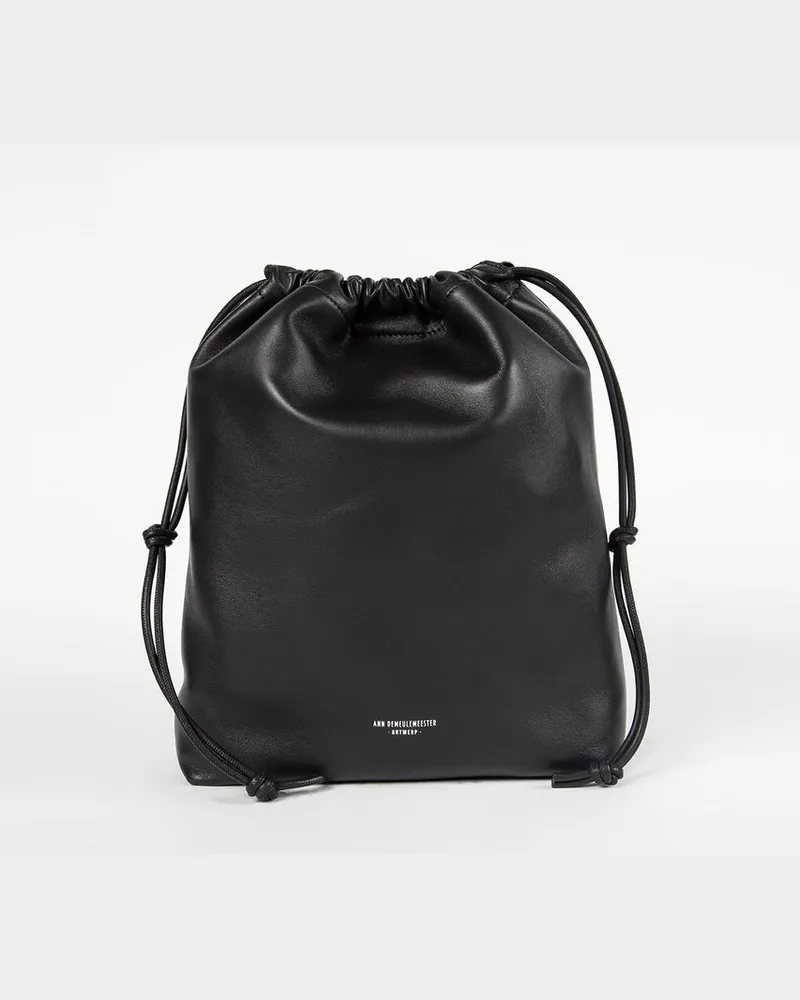 Ann Demeulemeester Philippa Large Soft Bucket Bag With Chains Supple Schwarz