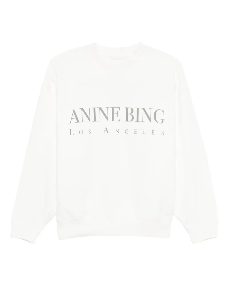Anine Bing Jaci Sweatshirt Los Angeles - Ivory Weiß
