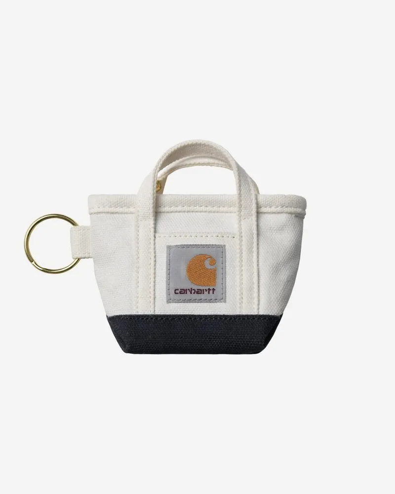 Carhartt WIP Mini Tote Bag Keychain Weiß