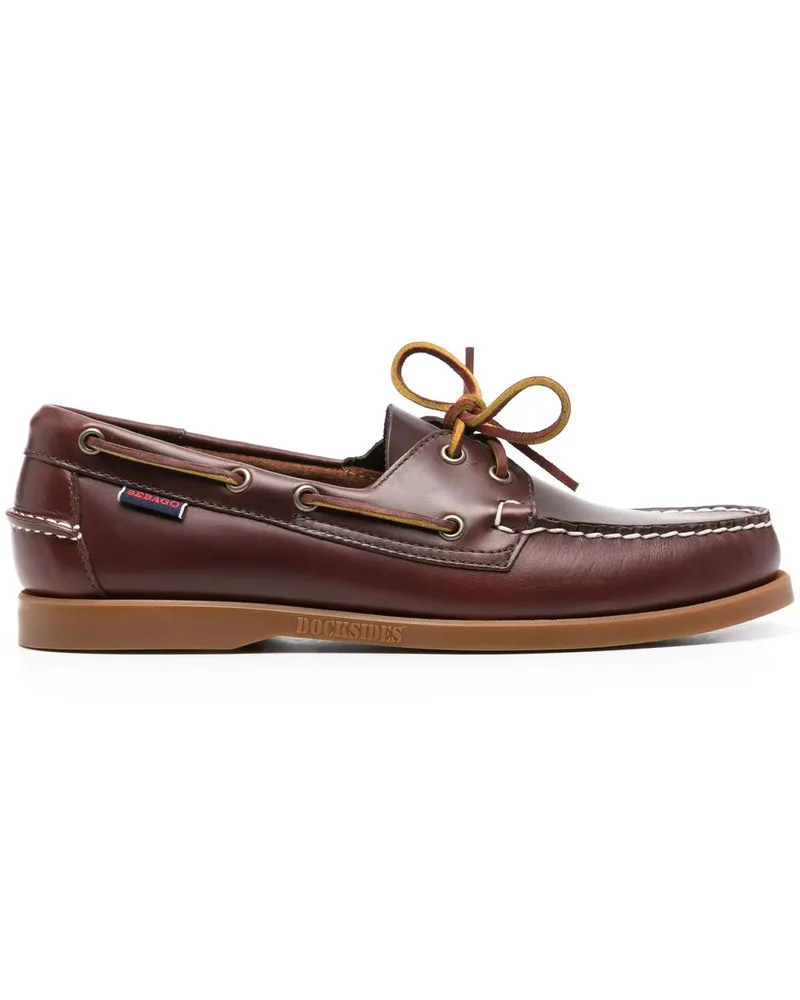 Sebago Docksides Portland Waxed Braun