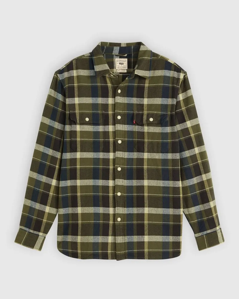Levi's Jackson Worker Medina Plaid Deep Depths Grün