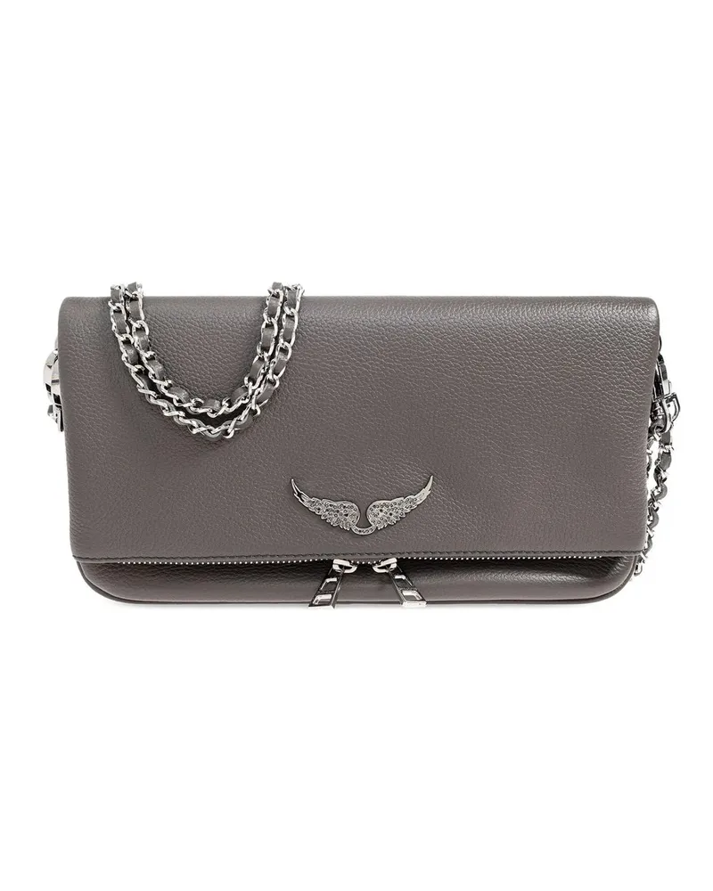 Zadig & Voltaire Rock Grained Leather Grau