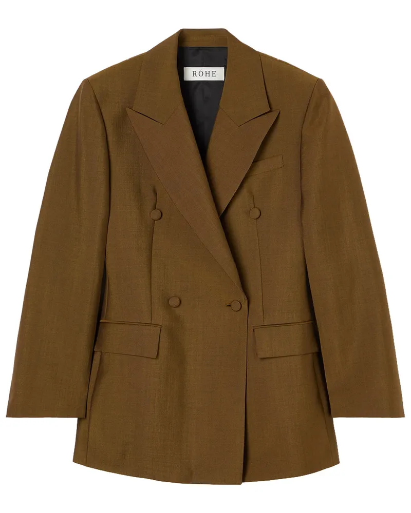 Róhe Double Breasted Waisted Blazer 41811048 Braun