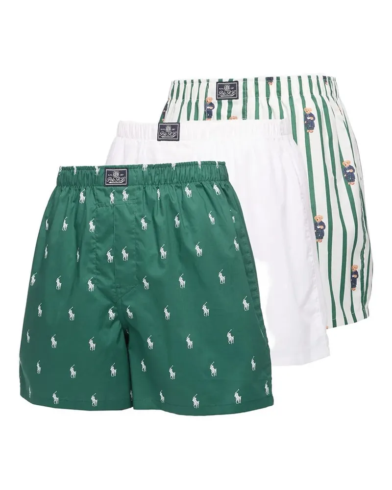 Ralph Lauren Open Boxer 3 Pack Grün