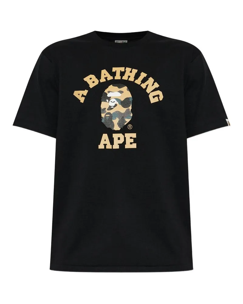 BAPE 1st Camo College Tee m Schwarz
