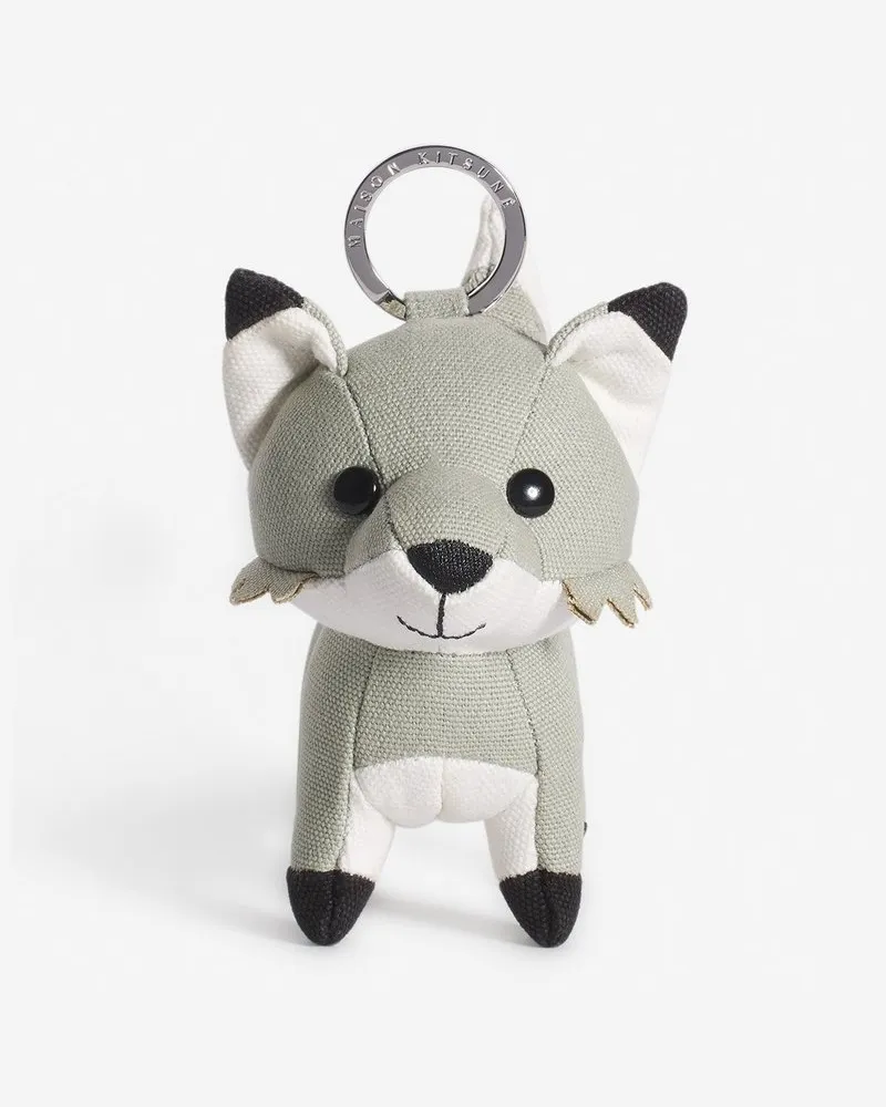 Kitsuné Fox Bag Charm Grau