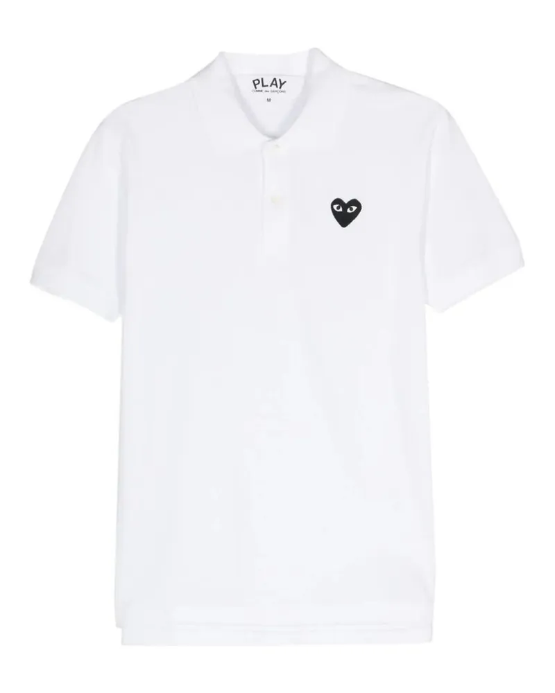 Comme des Garçons Unisex T-shirt Black Emblem Knit Weiß