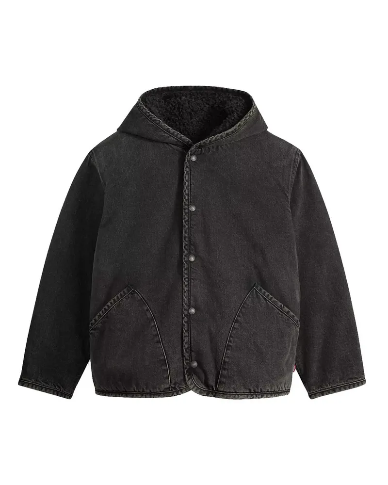 Levi's Deck Hoodie Sherpa Jacket Schwarz