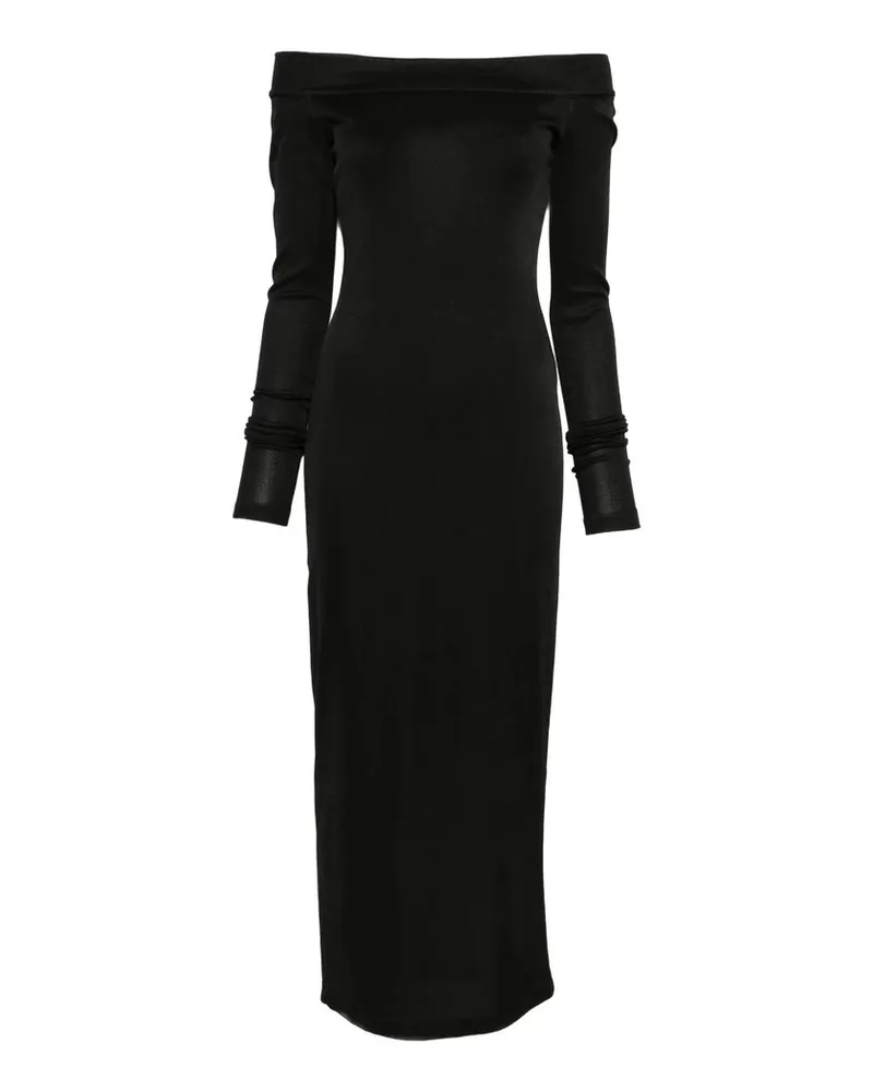 ANDAMANE Talia - Off Shoulder Midi Dress Schwarz