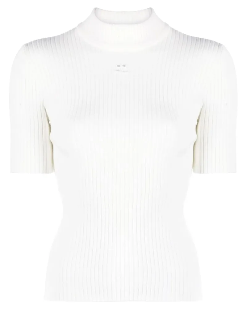 Courrèges Reedition Knit ss Jumper Weiß