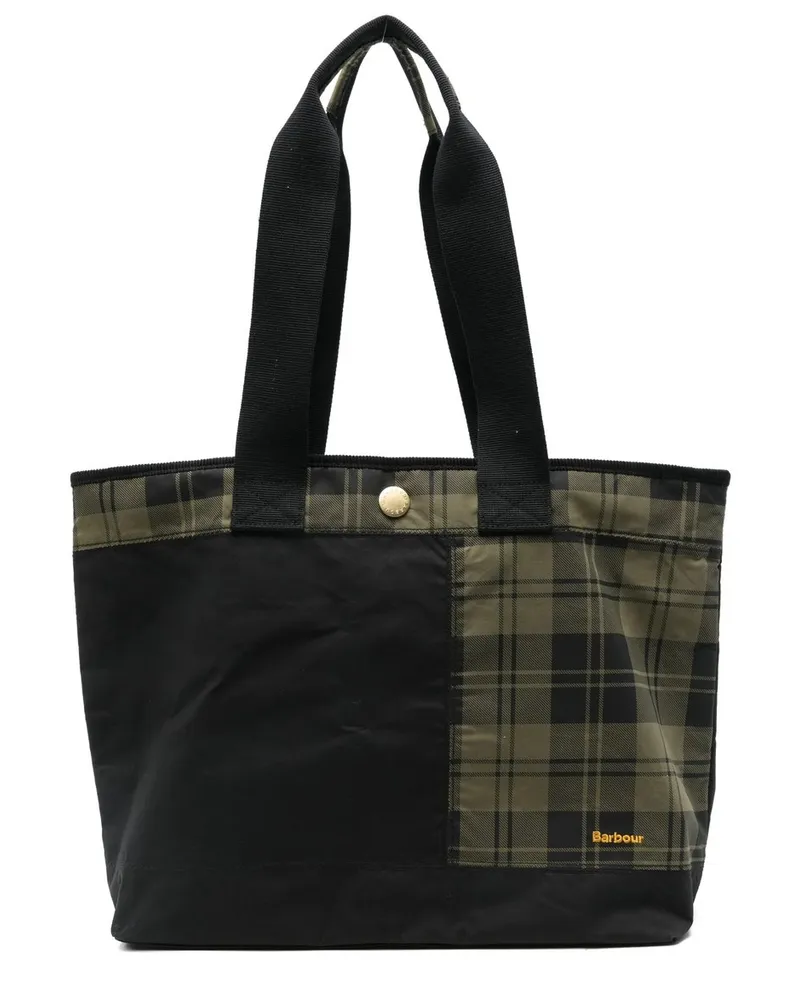 Barbour Mya Patchwork Tote Bag Schwarz