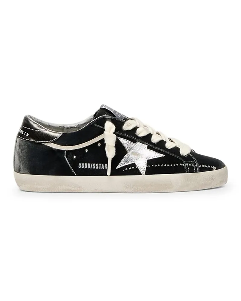 Golden Goose Super Star Velvet Upper Laminated Star And Heel Grau