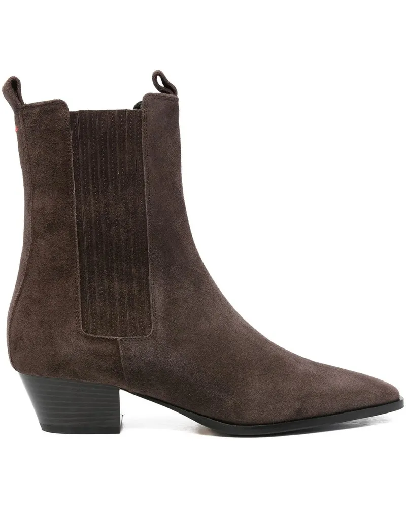 aeyde Agata Cow Suede Leather Moka Braun